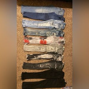 Boys jeans like new , a couple pair is customized stacked jeans size 12